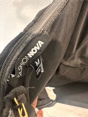 Fashion Nova Black Zippered Dress